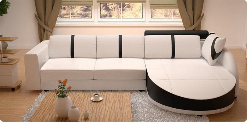 Designer sofa, sleeper sofa, leather corner couch, new leather sofa corner sofa with bed function.