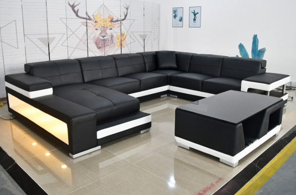 Luxury living room sofa, corner sofa, upholstered corner sofas, couches, leather leather-couch suite.