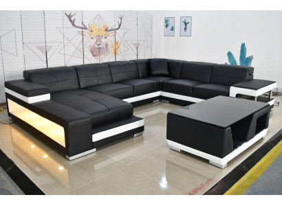 Luxury living room sofa, corner sofa, upholstered corner sofas, couches, leather leather-couch suite.