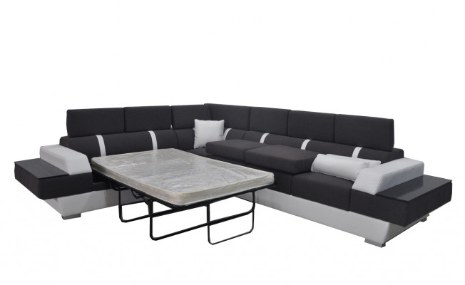 Leather sofa couch living landscape corner set design modern sofa L-shape K5015D