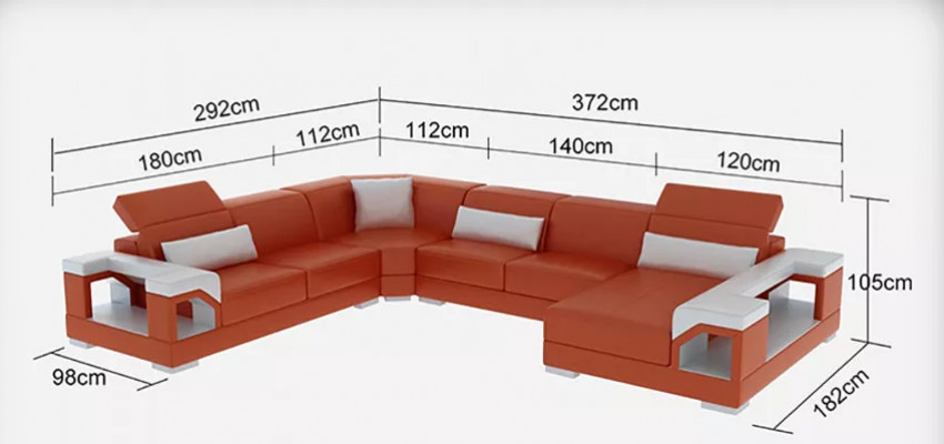 Corner sofa, living landscape, corner couch, corner suite, upholstered sofa, U-shaped leather sofa, couch.