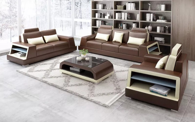 Sofa set 321 seater coffee table leather sofa modern sofa couch living room landscape