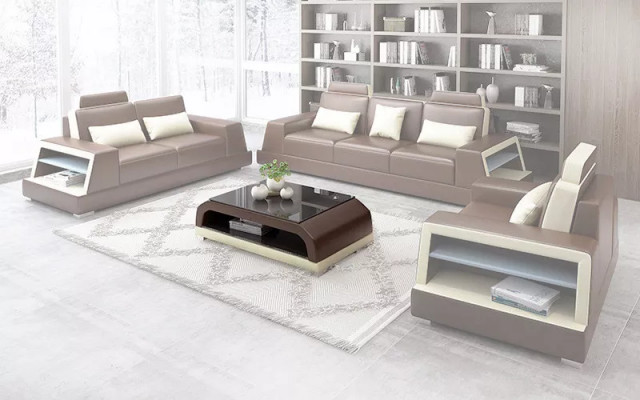 Sofa set 321 seater coffee table leather sofa modern sofa couch living room landscape
