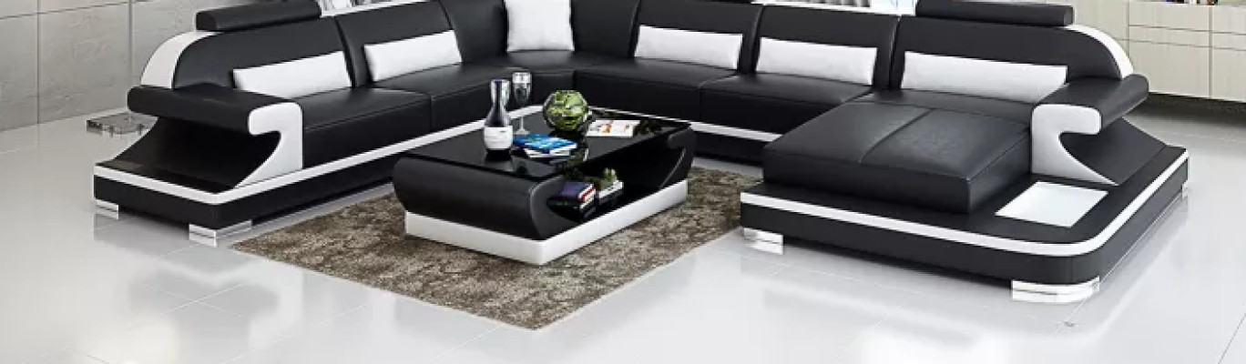 Living room corner sofa U-shape modern sofa leather sofa corner suite upholstered couches