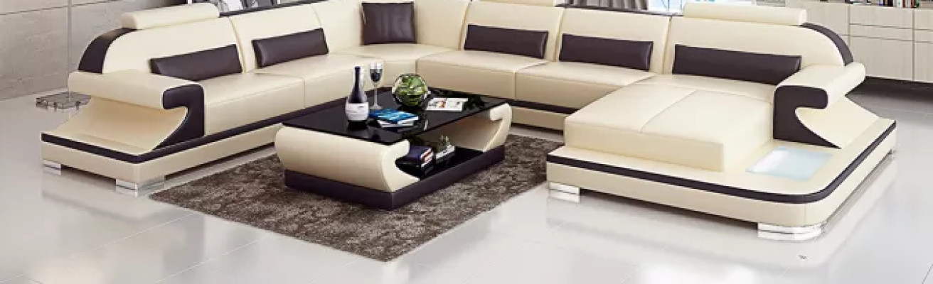 Living room corner sofa U-shape modern sofa leather sofa corner suite upholstered couches