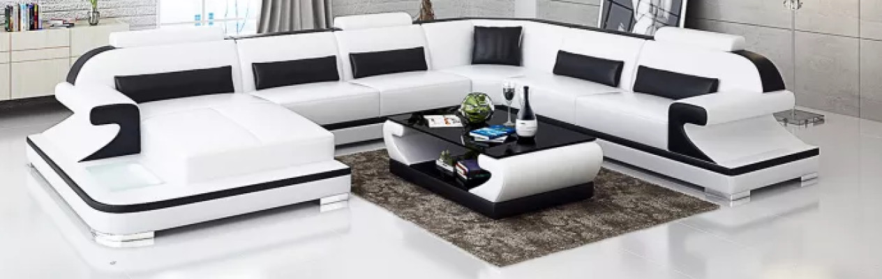 Living room corner sofa U-shape modern sofa leather sofa corner suite upholstered couches