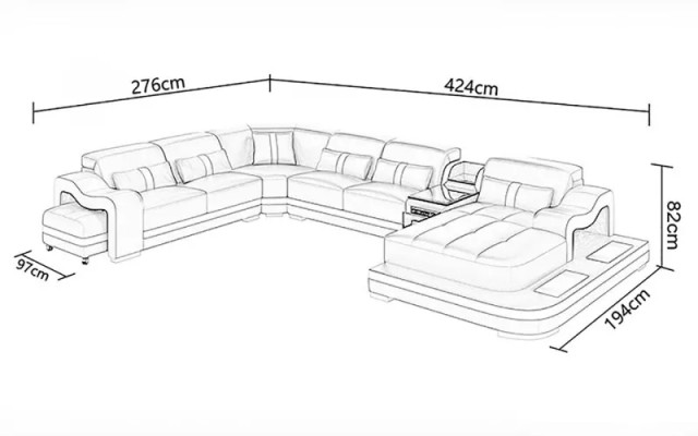 Design U-shaped corner sofa living landscape designer sofa leather sofa corner set upholstery