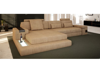 Modern Design Sofa Fabric Brown Corner Sofa L Shape Couch Living Landscape Sofa Corner New