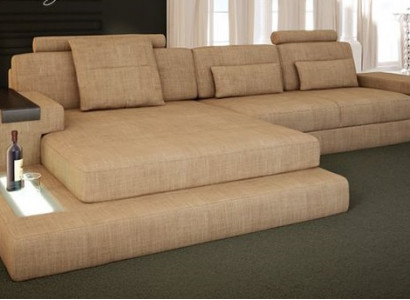 Modern Design Sofa Fabric Brown Corner Sofa L Shape Couch Living Landscape Sofa Corner New