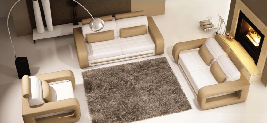 Sofa set Sofa Couch Upholstery Leather Couches Sofas 3+2+1 Davos Set New Set