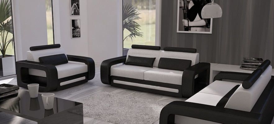 Sofa set Sofa Couch Upholstery Leather Couches Sofas 3+2+1 Davos Set New Set