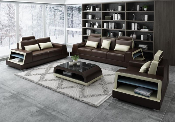 Living room upholstered leather sofa set couch sofa seat upholstery suites 3+2+2