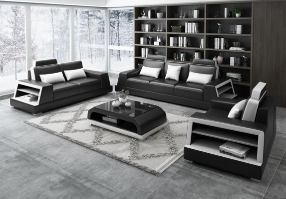 Living room upholstered leather sofa set couch sofa seat upholstery suites 3+2+2