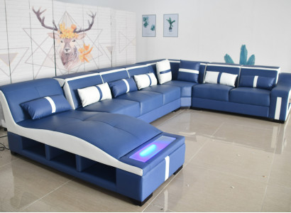 Sofa U-shape leather sofa set living landscape design modern sofa corner sofa