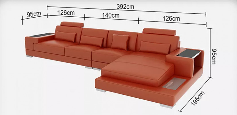 Upholstered Corner Sofa Living Landscape Designer Sofa Corner Sofa L-Shaped Corner Sofa Leather Sofa