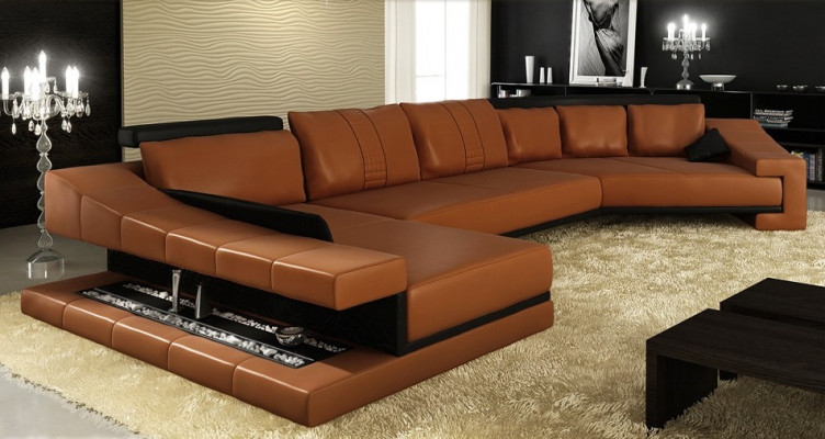 Leather sofa living area XXL corner sofa big sofa couch set designer sofa PHM105