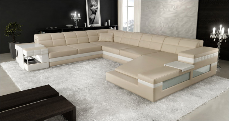 Designer sofa, sofa landscape, corner sofa, sofa landscape, upholstered couch, new