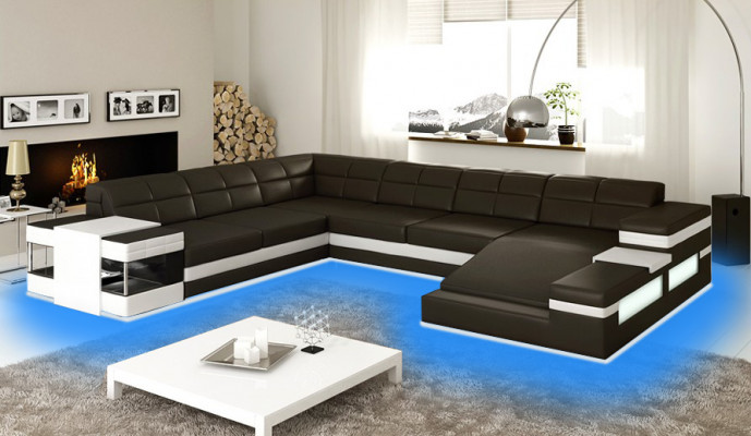 Designer sofa, sofa landscape, corner sofa, sofa landscape, upholstered couch, new