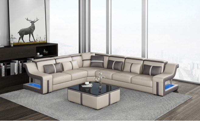 XXL corner sofa, fabric corner living room couch, sofa, couch, table, upholstery, seat, leather.