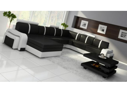Living landscape sofa with USB upholstery leather sofa corner sofa corner couch leather suite NEW