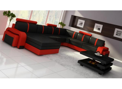 Corner sofa corner couch NEW living area sofa upholstery leather sofa with USB leather suite