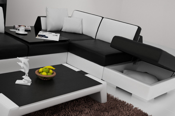 Leather sofa, couch, sofa set, new corner sofa, corner suite, modern design R7002 sofa.