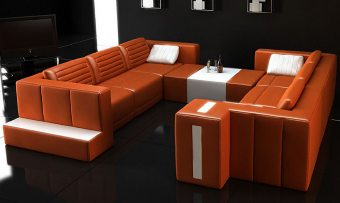 Modern elegant design living room sofas upholstery furniture U-shape for your home