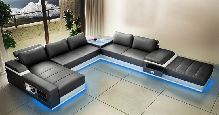 Designer comfort U-shaped corner sofa with excellent upholstery