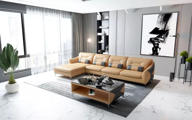 Leather sofa designer sofa corner sofa L-shape modern sofa leather sofa corner sofa upholstery