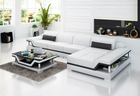 Seating landscape leather sofa corner sofa L-shape modern sofa corner sofa upholstery.