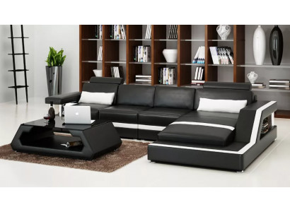 Corner sofa upholstered leather sofa L-shaped modern sofa living landscape