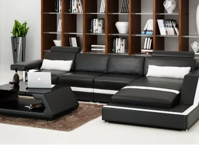Corner sofa upholstered leather sofa L-shaped modern sofa living landscape