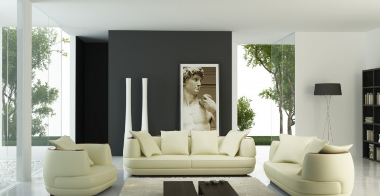 Sofa set couch upholstery leather sofa 3+2+1 classic couches royal seat black