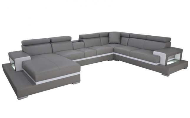 Modern seat upholstery living landscape living room upholstered corner couch USB + light