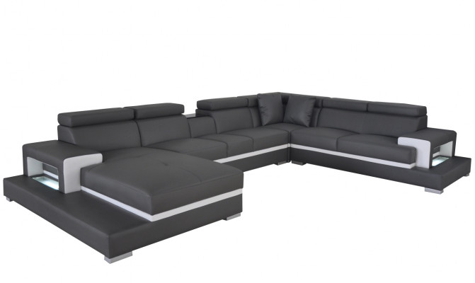 Modern seat upholstery living landscape living room upholstered corner couch USB + light