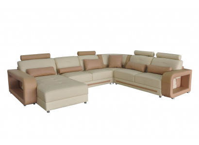 Corner sofa + USB cushioning corner living room landscape designer couches textile A1135