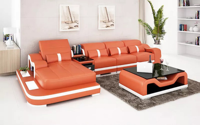 Upholstered corner sofa corner sofa living landscape leather sofa designer sofa corner sofa L-shape