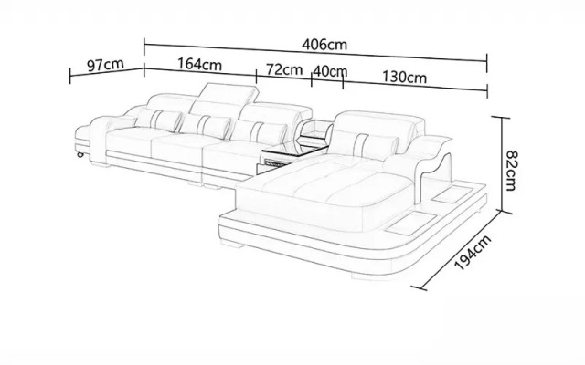 Upholstered corner sofa corner sofa living landscape leather sofa designer sofa corner sofa L-shape
