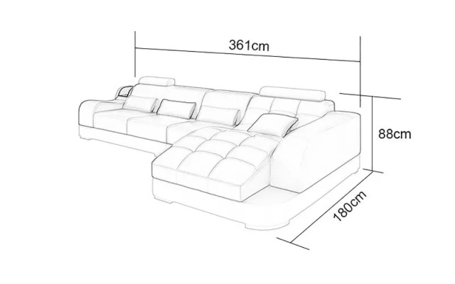 Corner sofa L-shape modern sofa leather corner sofa upholstered living landscape