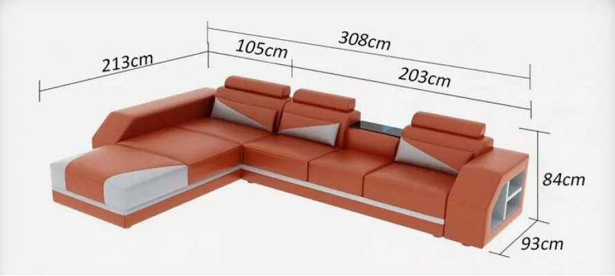 Sectional sofa upholstered designer sofa modern sofa leather sofa sectional sofa L-shape