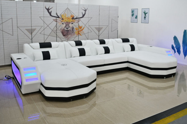 Leather Sofa Modern Upholstery Leather Living Landscape Design Corner Sofa Couch White