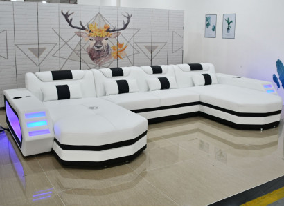 Leather Sofa Modern Upholstery Leather Living Landscape Design Corner Sofa Couch White