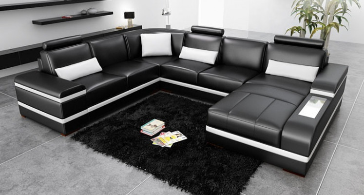 Corner sofa leather sofa big XXL U shape living landscape sofa couch set new H2218