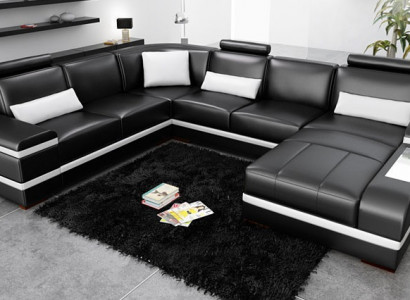 Corner sofa leather sofa big XXL U shape living landscape sofa couch set new H2218