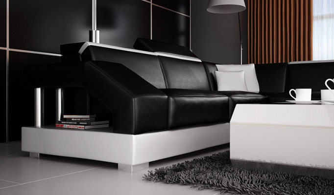 Leather sofa couch living landscape corner sofa suite design modern sofa K5011