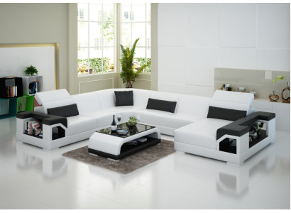 Leather sofa couch living landscape corner sofa corner suite design modern sofa G8014 new