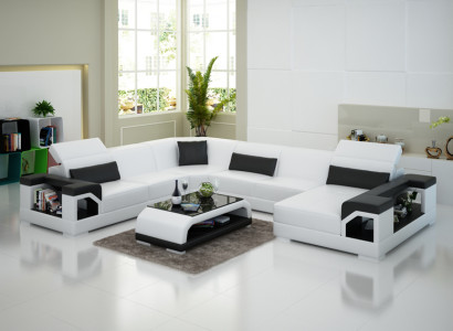 Leather sofa couch living landscape corner sofa corner suite design modern sofa G8014 new
