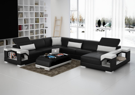 Leather sofa couch living landscape corner sofa corner suite design modern sofa G8014 new
