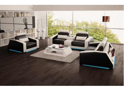 Leather Sofa Couch Sofa Set New 3+2+1 Seater Set Design Modern Sofa +USB