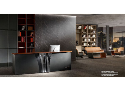 Design reception desks counters reception office hotel practice trade fair
